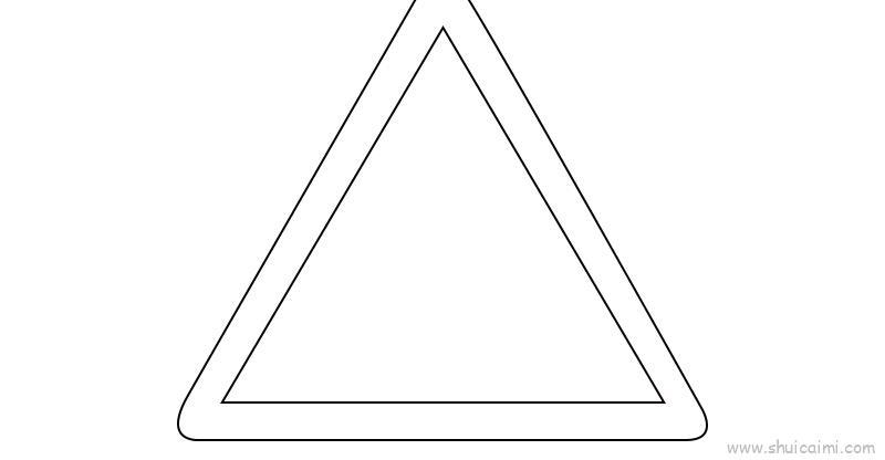 注意行人标志儿童画怎么画 注意行人标志简笔画简单