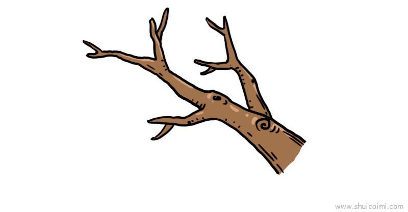 树枝儿童画怎么画 树枝简笔画顺序