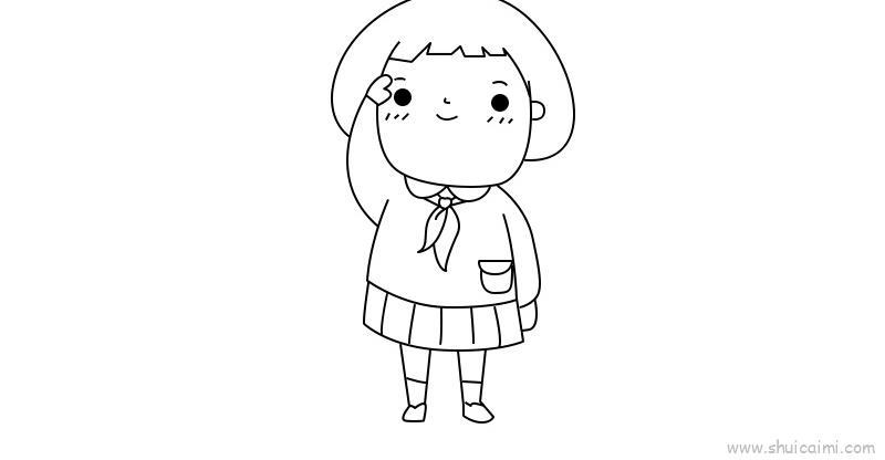 少先队员儿童画怎么画 少先队员简笔画好看