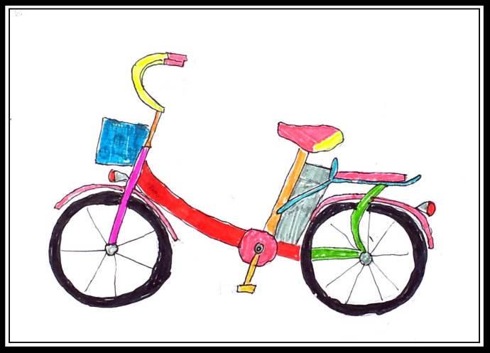 电动车 简笔画 电动车简笔画儿童简笔画