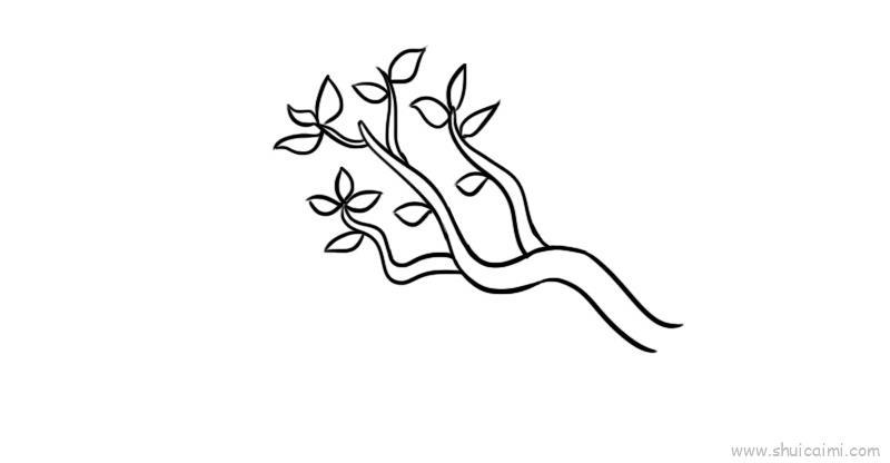 树枝儿童画怎么画 树枝简笔画画法