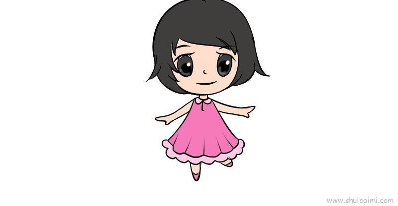 人物女孩儿童画怎么画 人物女孩简笔画图片