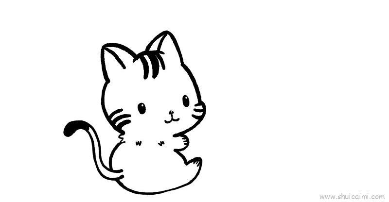 小猫可爱儿童画怎么画 小猫可爱简笔画画法