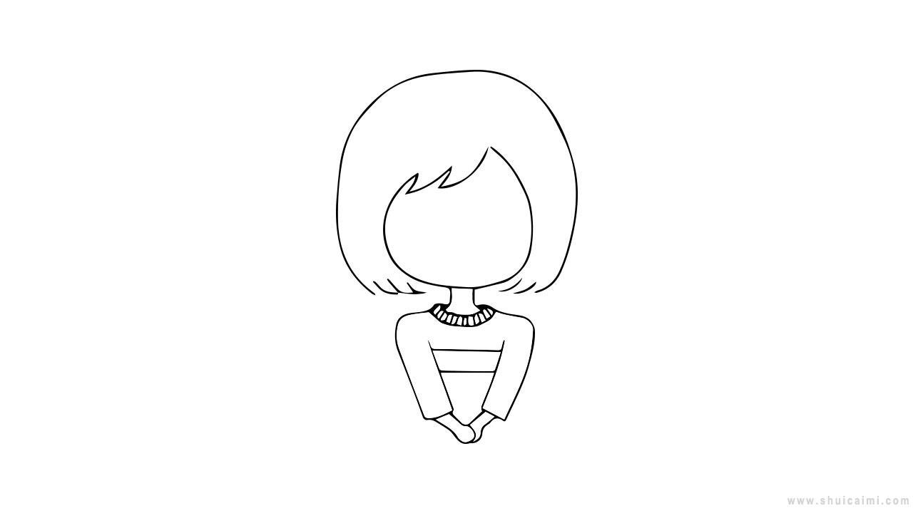 短发女孩简笔画怎么画 短发女孩简笔画图片