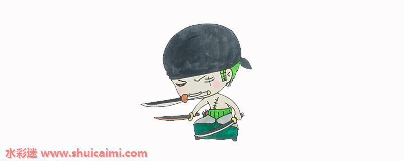 卡通好看的索隆怎么画 索隆简笔画步骤图