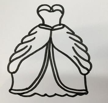 婚纱裙儿童简笔画