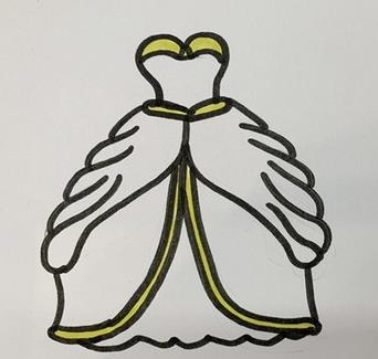 婚纱裙儿童简笔画