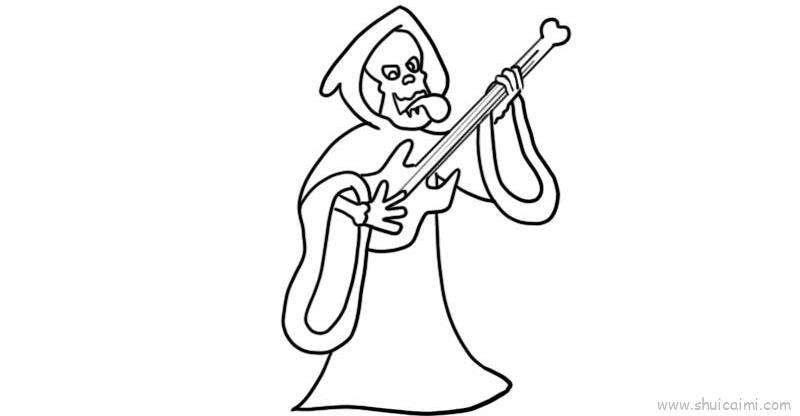 死神儿童画怎么画 死神简笔画顺序