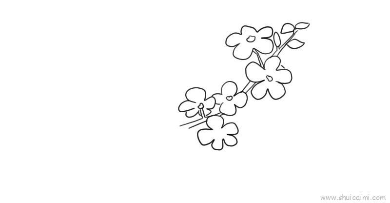 迎春花儿童画怎么画 迎春花简笔画图片大全