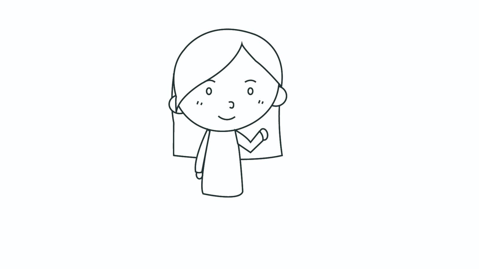 女生全身简笔画怎么画 女生全身简笔画简单