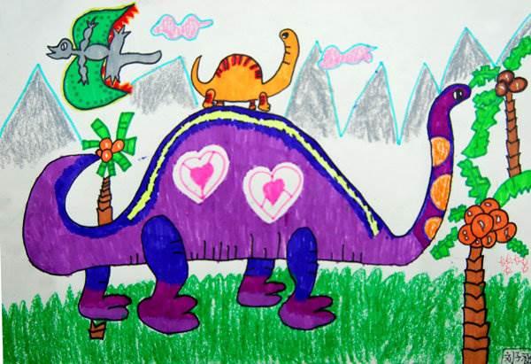 恐龙简笔画大全带颜色 恐龙简笔画大全带颜色可爱