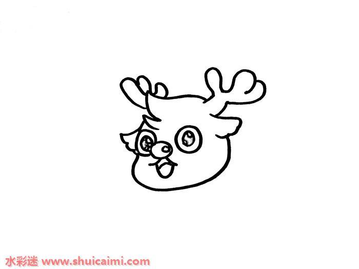 圣诞麋鹿怎么画 圣诞麋鹿简笔画图片大全带颜色