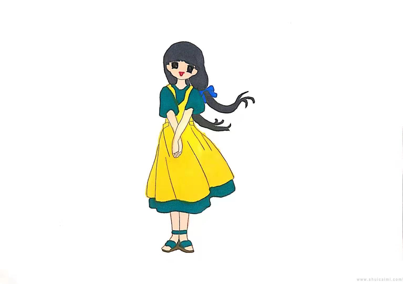 动漫少女简笔画怎么画 动漫少女简笔画简单