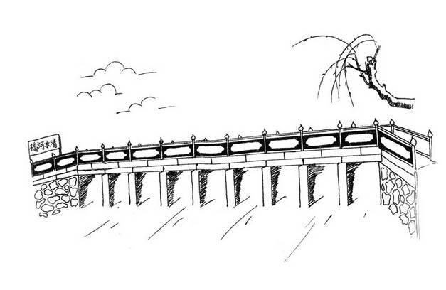 木桥简笔画 过独木桥简笔画