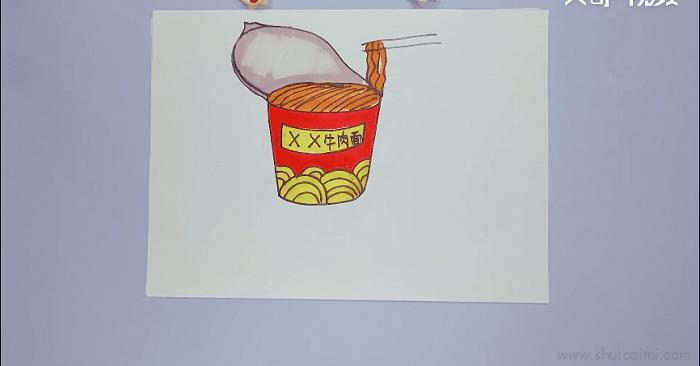 方便面儿童画怎么画 方便面简笔画图片