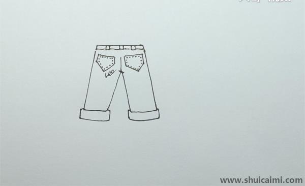 彩色牛仔裤儿童画怎么画 牛仔裤简笔画图片画法