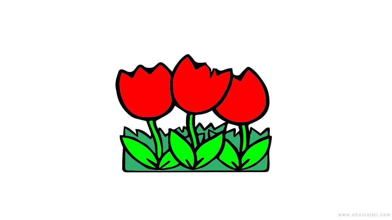 花丛简笔画怎么画 花丛简笔画图片