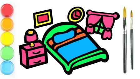 卧室简笔画 卧室简笔画图片大全