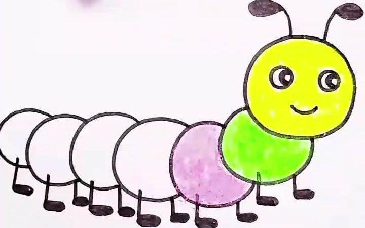 毛毛虫简笔画 毛毛虫简笔画带颜色
