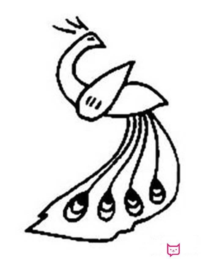 孔雀简笔画图片大全 孔雀简笔画图片大全可爱