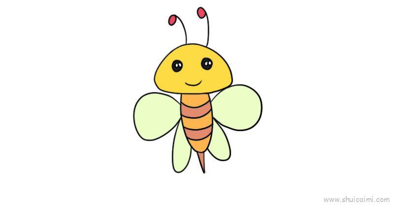 可爱小蜜蜂儿童画怎么画 可爱小蜜蜂简笔画图片大全