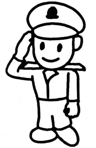警察简笔画 警察简笔画图片大全