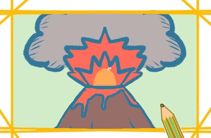 火山简笔画 火山简笔画图片大全