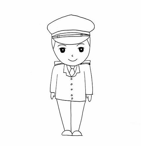 警察简笔画 警察简笔画图片大全