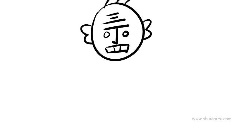 丁老头儿童画怎么画 丁老头简笔画顺序