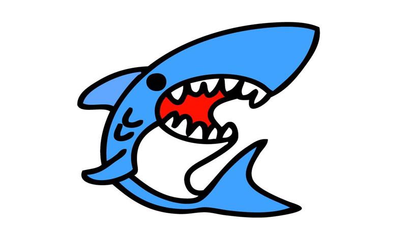 鲨鱼的简笔画怎么画 鲨鱼简笔画简单