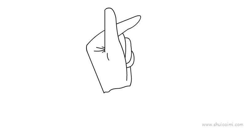 手比心儿童画怎么画 手比心简笔画简单