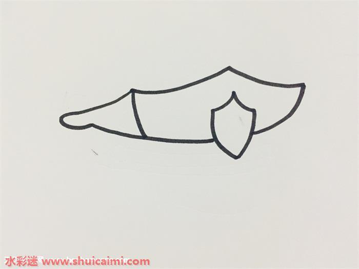 警察帽子怎么画 警察帽子简笔画图片大全带颜色