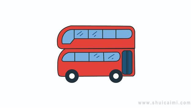 公交巴士简笔画怎么画 公交巴士简笔画图片