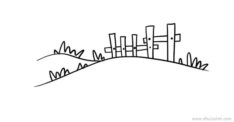 草地儿童画怎么画 草地简笔画图片