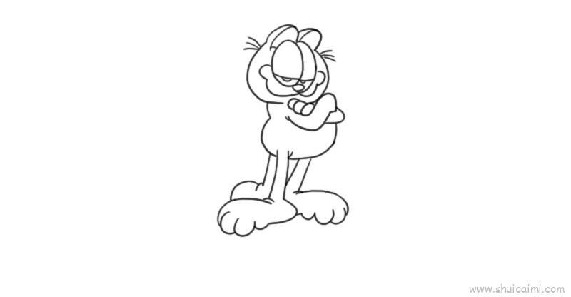 加菲猫儿童画怎么画 加菲猫简笔画画法