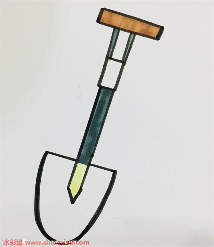 铲子怎么画 铲子简笔画图片带颜色