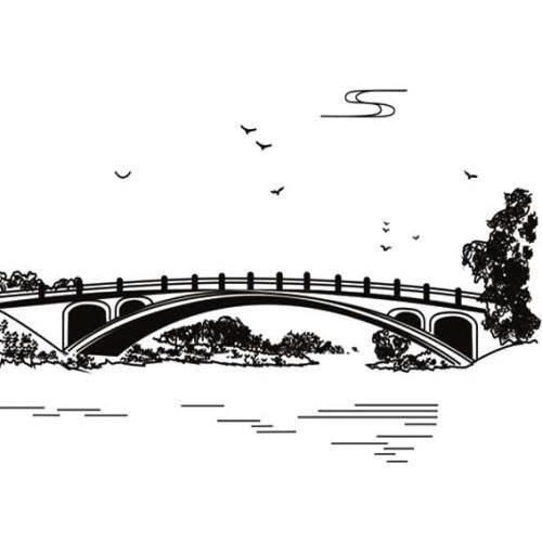 古桥简笔画图片大全 古桥简笔画图片大全彩色