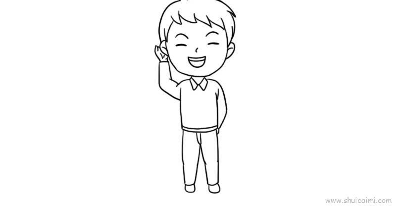自画像男生儿童画怎么画 自画像男生简笔画画法