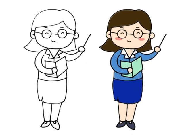 简笔画老师 简笔画老师怎么画