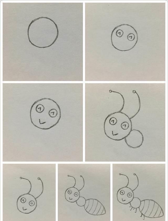 蚂蚁简笔画 蚂蚁简笔画简单可爱