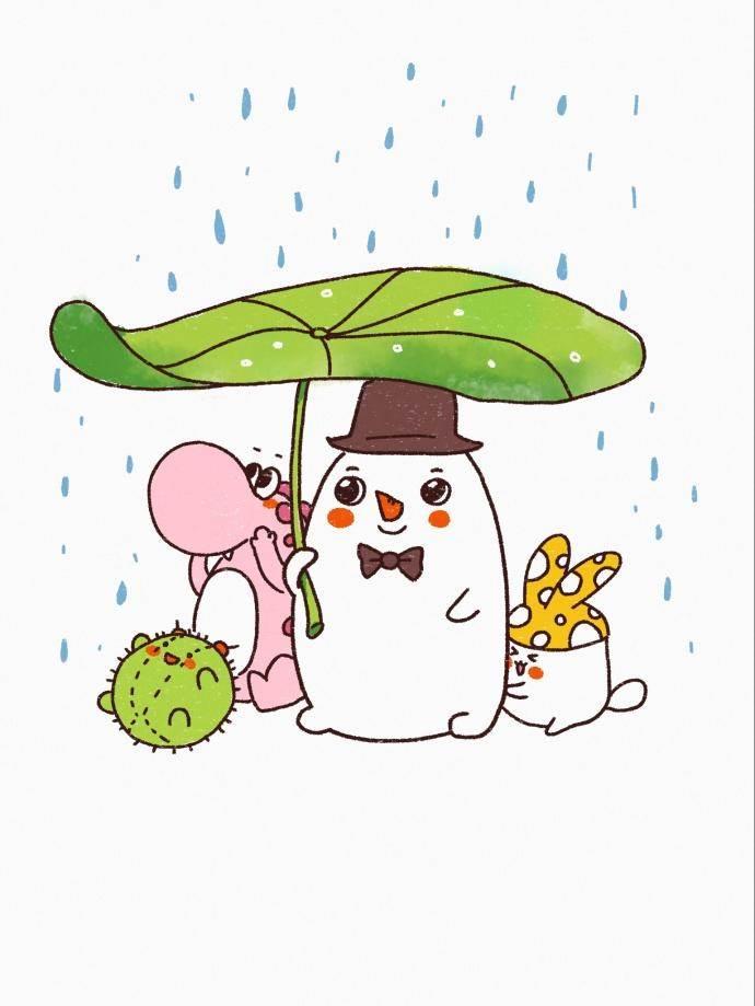 下雨简笔画 下雨简笔画彩色图片