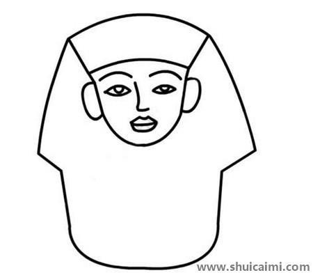 彩色古埃及法老儿童简笔画