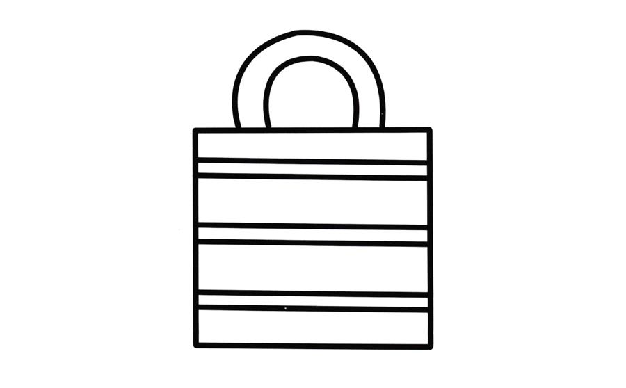 儿童画手提包简笔画-简笔画手提包的画法