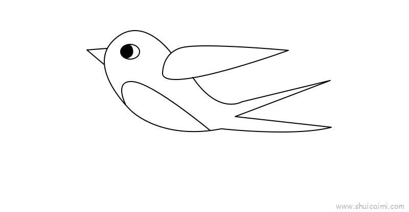 小燕子儿童画怎么画 小燕子简笔画步骤