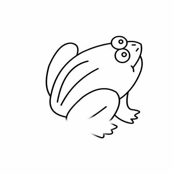 简笔画青蛙 青蛙简笔画带颜色