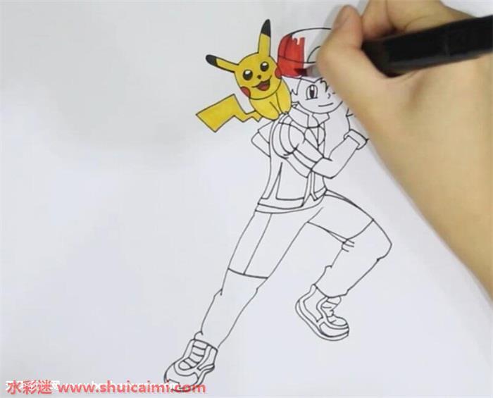 小智和皮卡丘怎么画 小智和皮卡丘简笔画图片大全