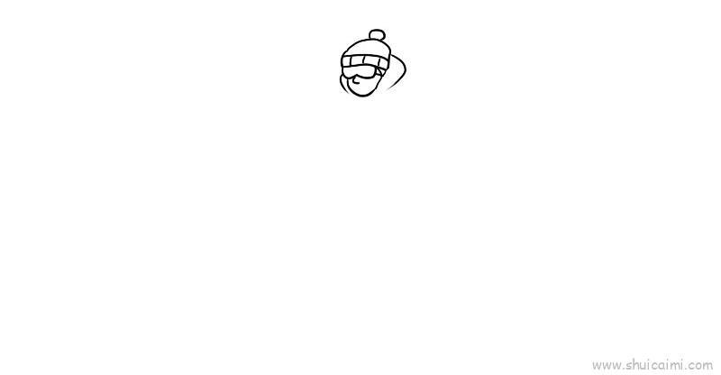 滑雪儿童画怎么画 滑雪简笔画图片大全