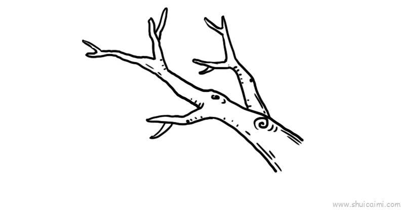 树枝儿童画怎么画 树枝简笔画顺序