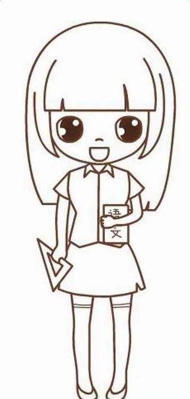 老师简笔画 老师上课简笔画图片