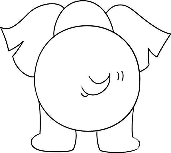庞大的大象的简笔画怎么画 庞大的大象简笔画图片